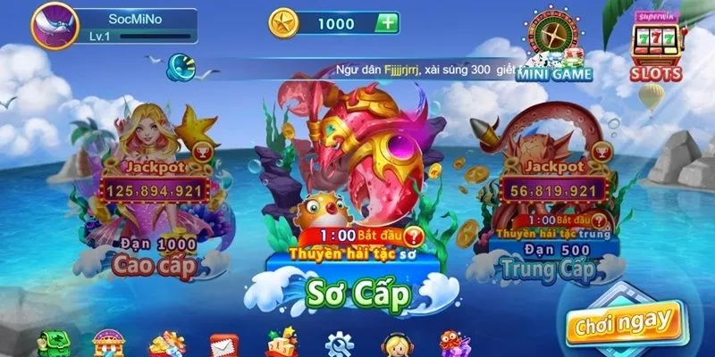Phòng chơi săn cá H5 siêu đa dạng dành cho người tham gia